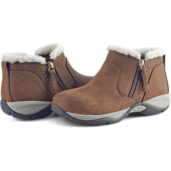 NEW Easy Spirit Women's Epic Cold Weather Hiking Ankle Booties Size 8WW‎ Brown - Picture 1 of 9
